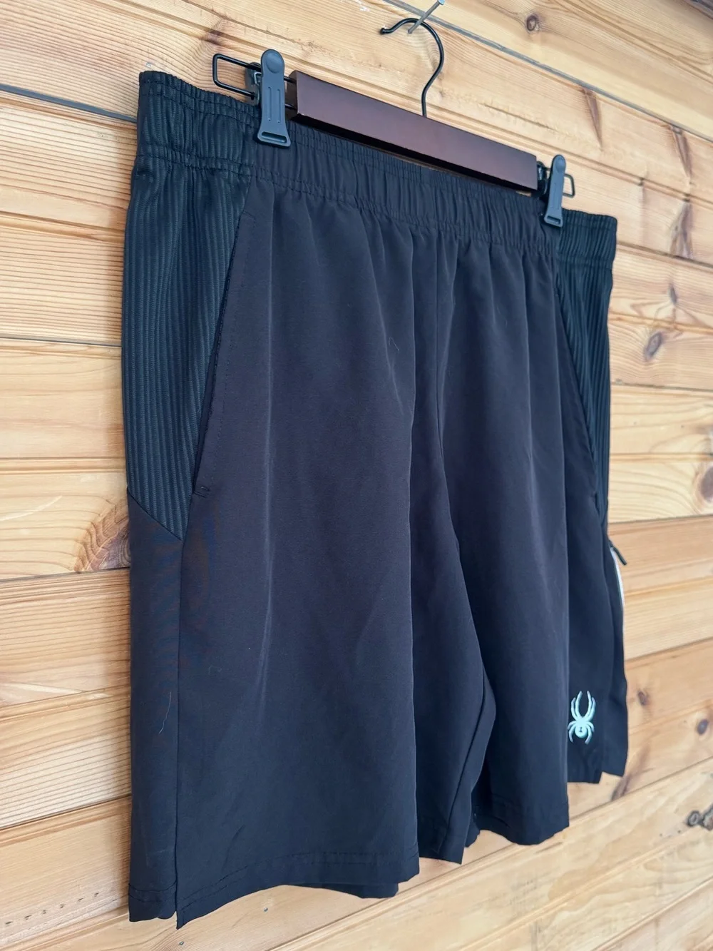 SPYDER | Active Men’s Performance Athletic Shorts | Large | Black | Zip Pocket